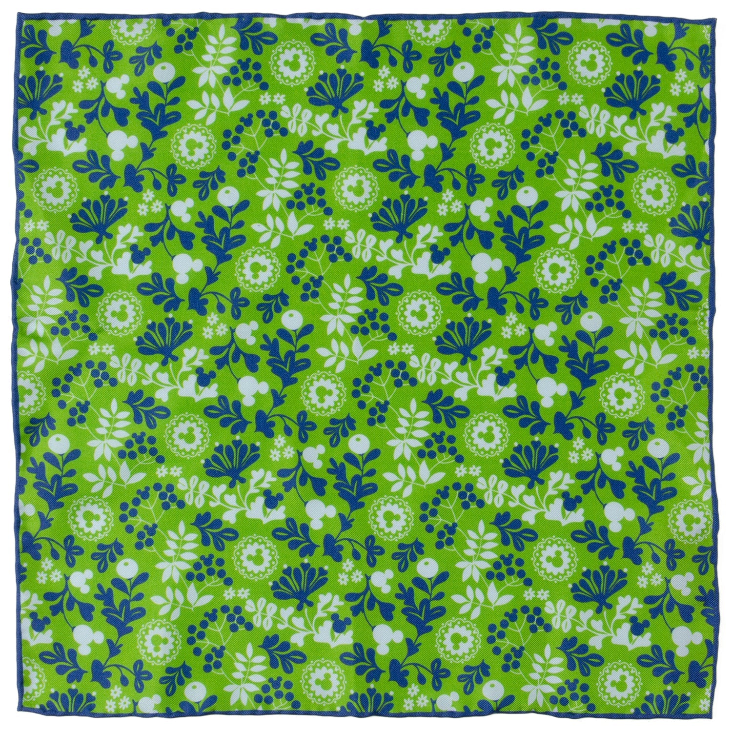 Disney Mickey Mouse Floral Green Pocket Square by Cufflinks.com
