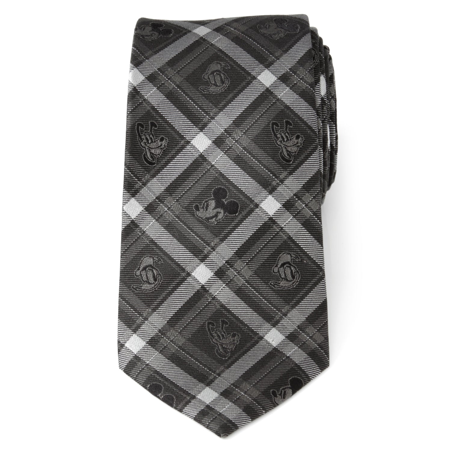 Disney Mickey and Friends Charcoal Plaid Men&