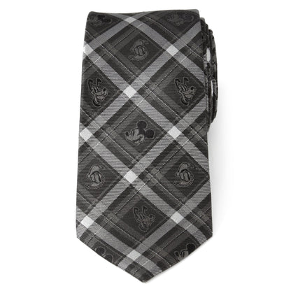 Disney Mickey and Friends Charcoal Plaid Men&