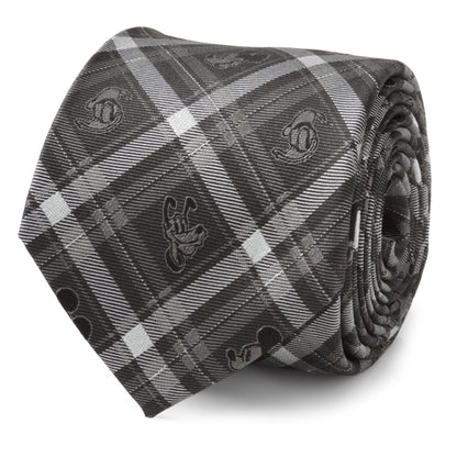 Disney Mickey and Friends Charcoal Plaid Men&