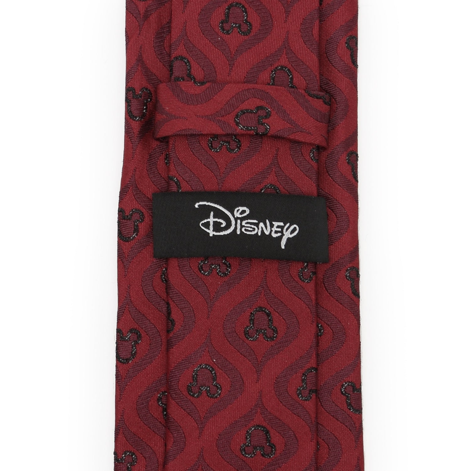 Disney Mickey Mouse Holiday Metallic Black Silk Men&