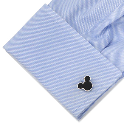 Disney Mickey Mouse Sterling Silver and Onyx Cufflinks by Cufflinks.com