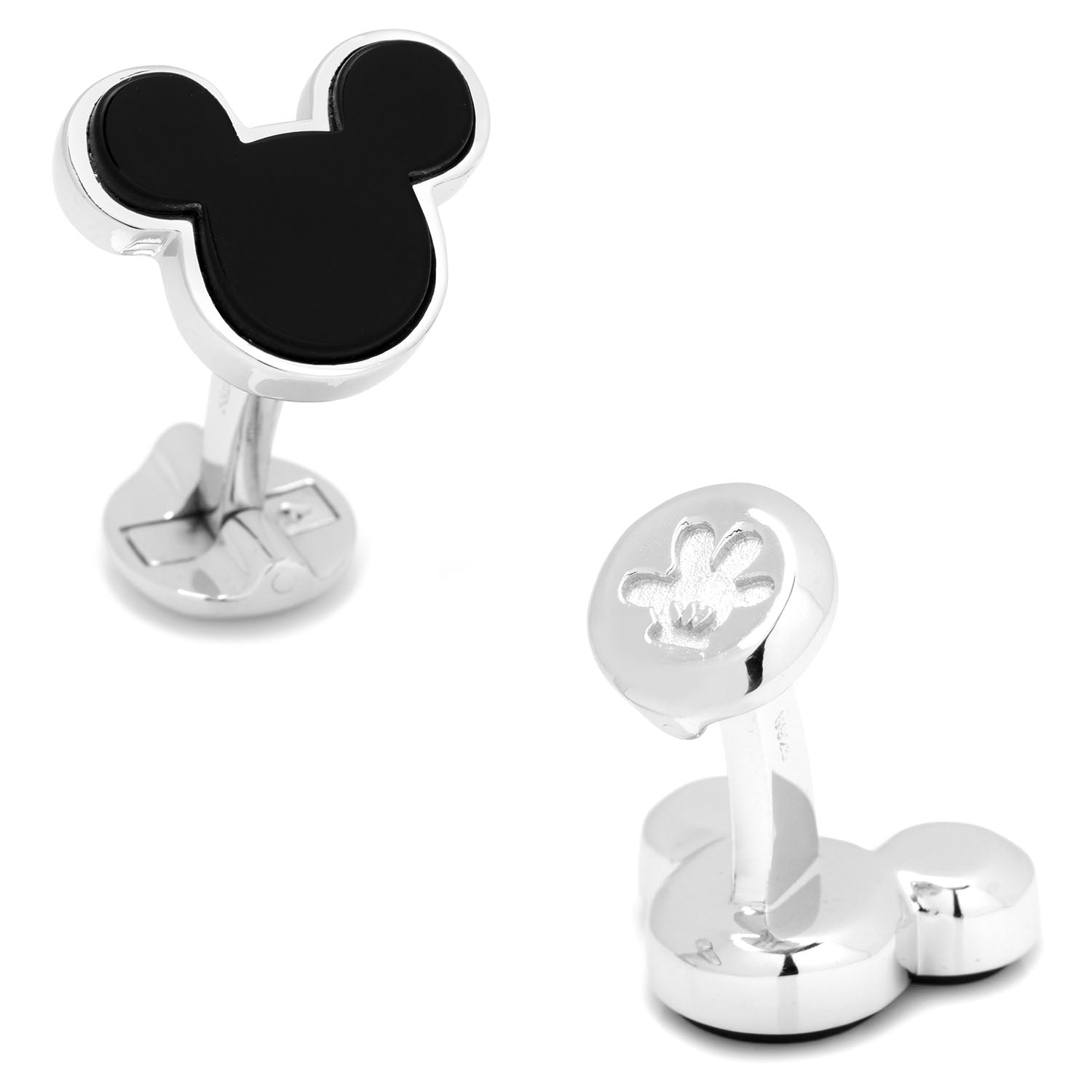 Disney Mickey Mouse Sterling Silver and Onyx Cufflinks by Cufflinks.com