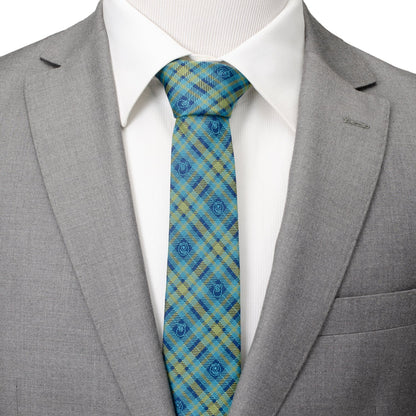 Disney Pixar Monsters Inc. Plaid Blue and Green Tie by Cufflinks.com
