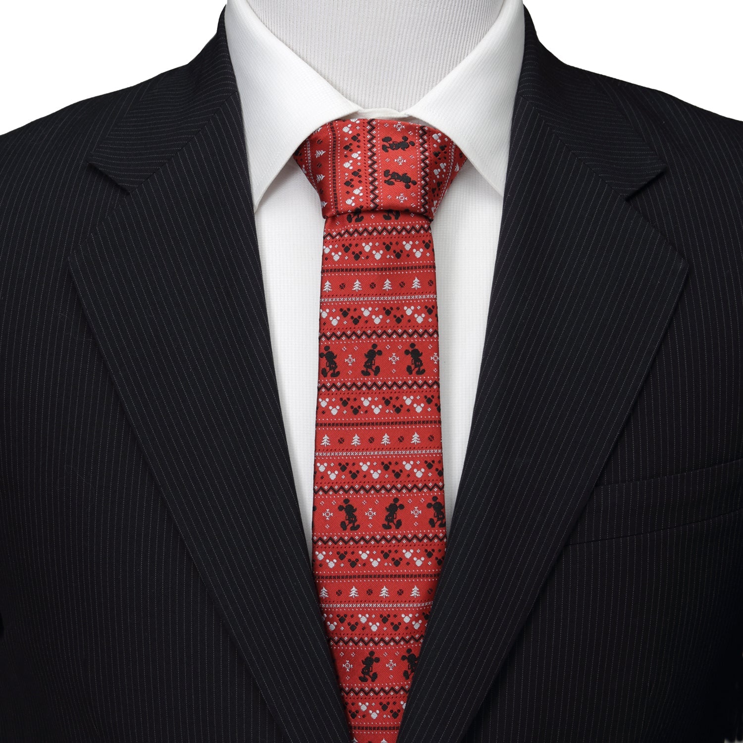 Disney Mickey Mouse Fair Isle Red Men&