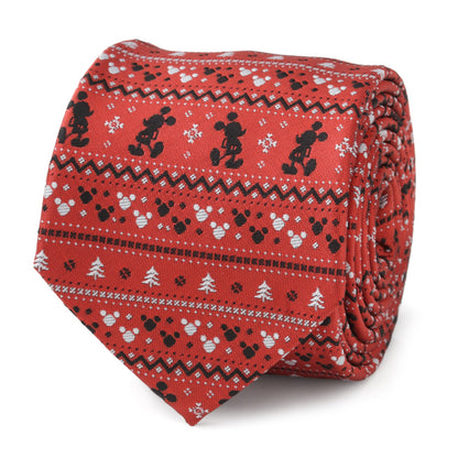 Disney Mickey Mouse Fair Isle Red Men&