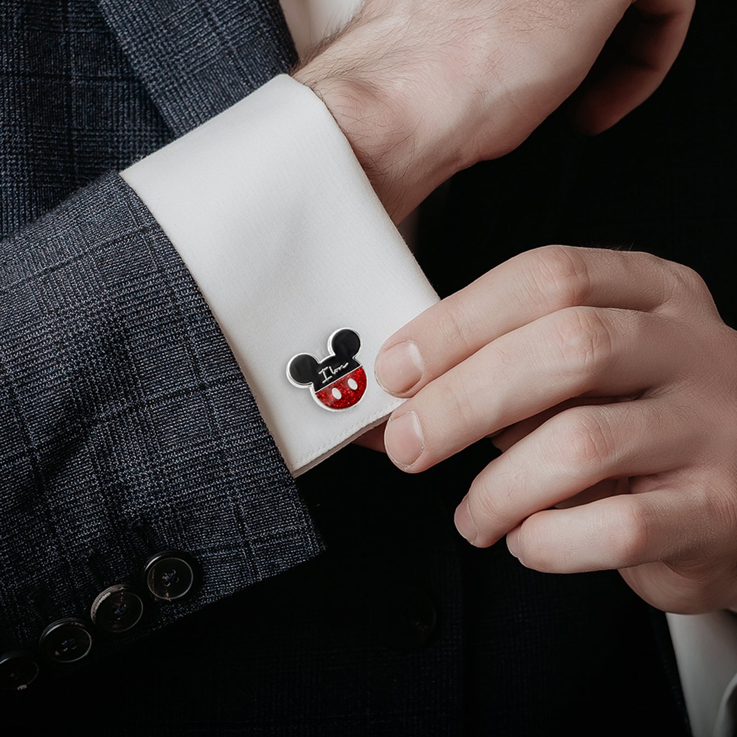 Disney Mickey and Minnie Mouse "I Love Us" Cufflinks by Cufflinks.com