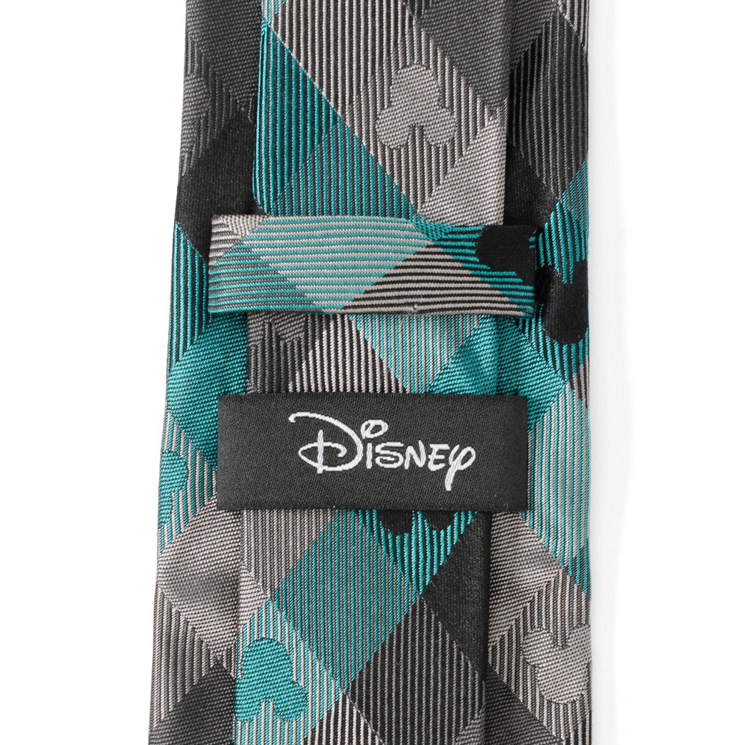 Disney Mickey Mouse Silhouette Teal Plaid Men&