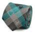 Disney Mickey Mouse Silhouette Teal Plaid Men&