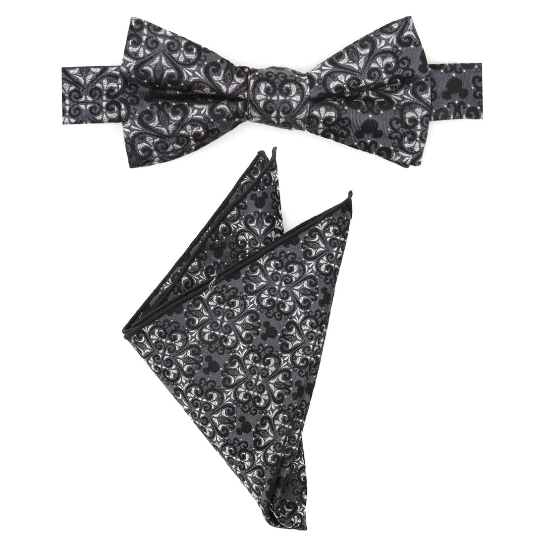 Disney Mickey Mouse Damask Pocket Square and Bow Tie Gift Set by Cufflinks.com