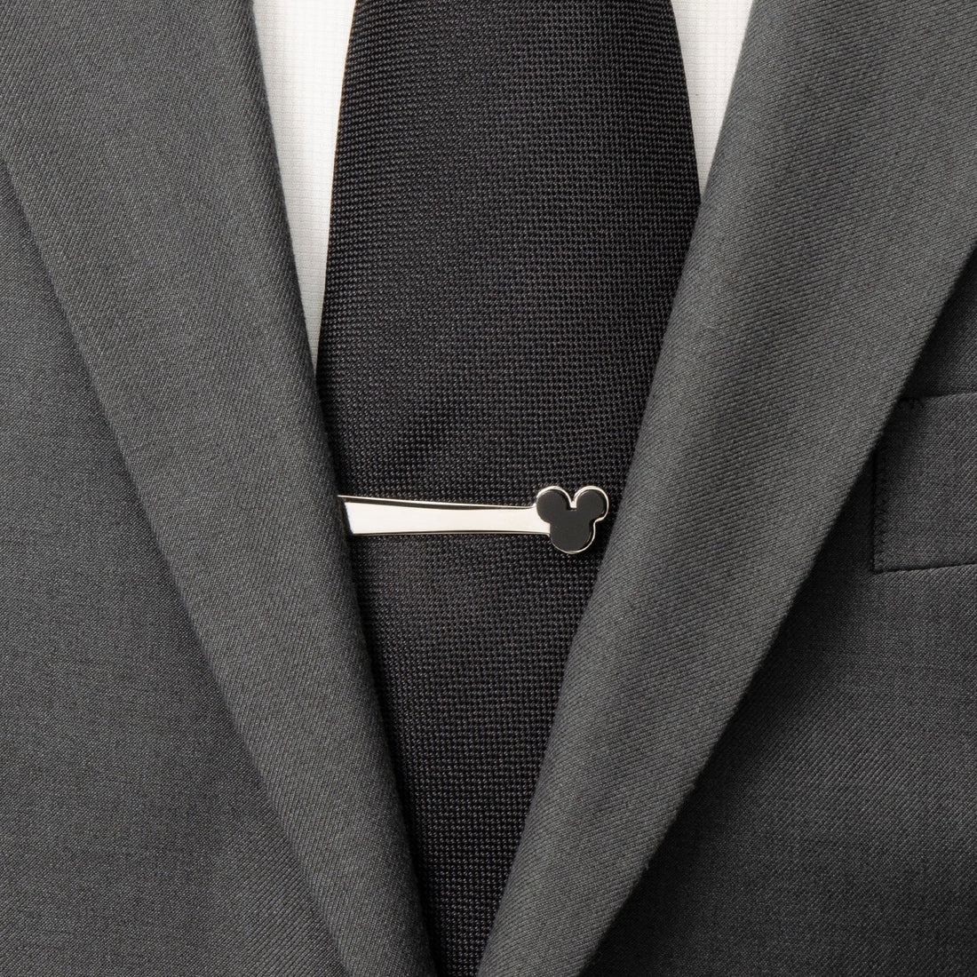 Disney Mickey Mouse Onyx Stainless Steel Tie Bar by Cufflinks.com