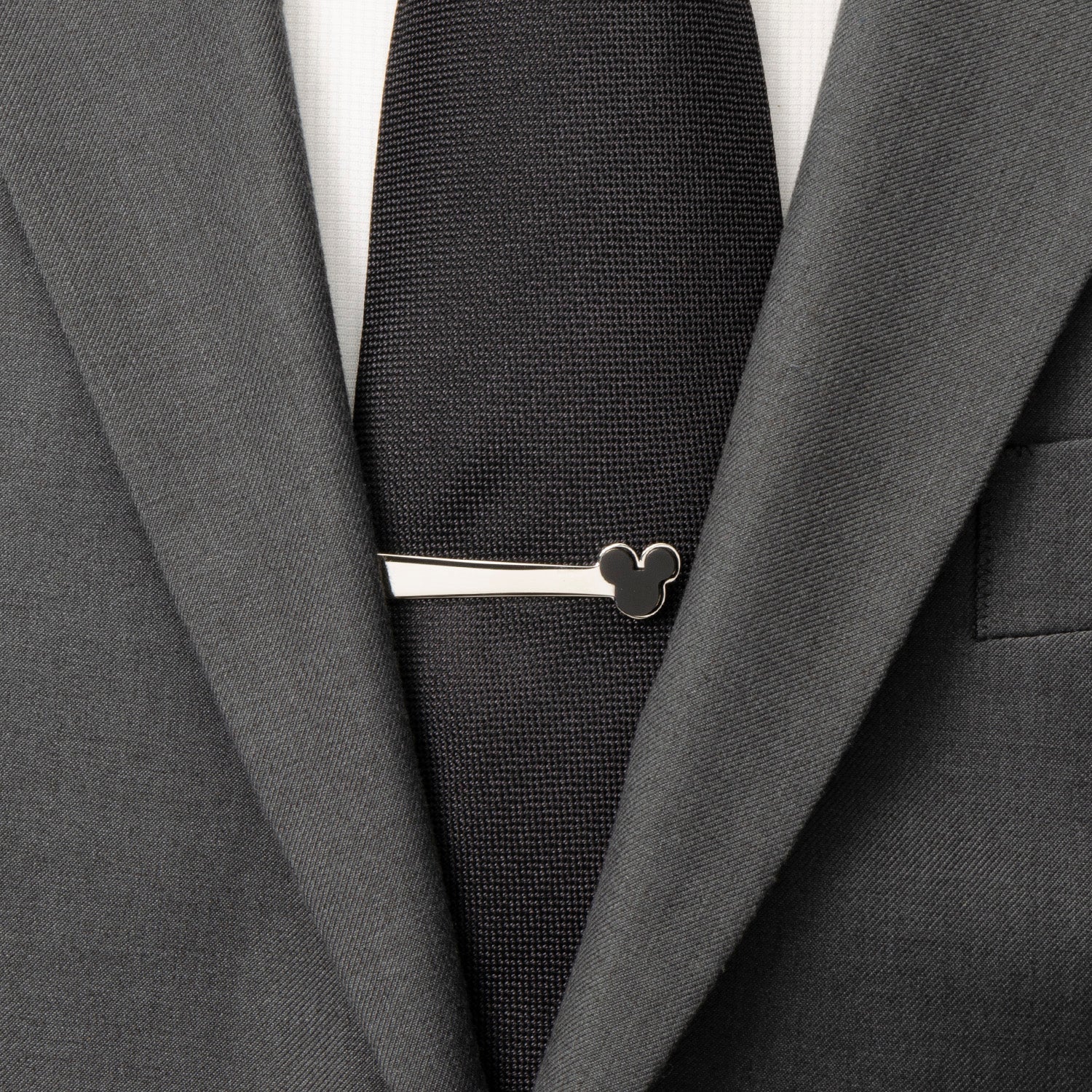 Disney Mickey Mouse Onyx Stainless Steel Tie Bar by Cufflinks.com