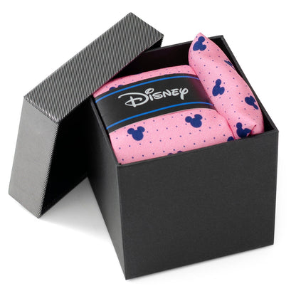 Disney Mickey Mouse Dot Pink Tie and Pocket Square Gift Set by Cufflinks.com