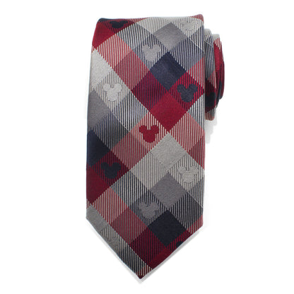 Disney Mickey Mouse Red and Blue Plaid Men&