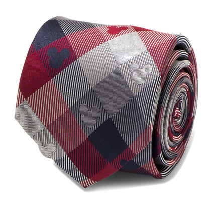 Disney Mickey Mouse Red and Blue Plaid Men&