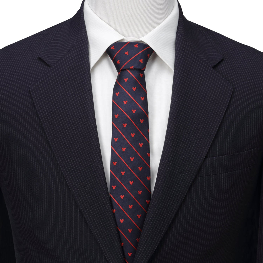 Disney Mickey Mouse Navy Pinstripe Tie by Cufflinks.com