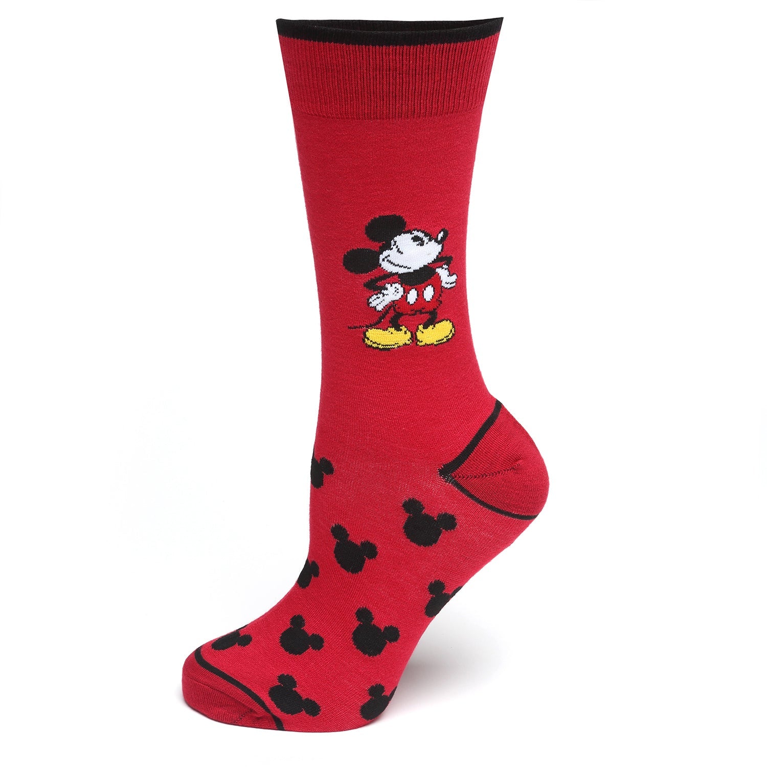 Disney Mickey Mouse Pie-Eyed Red Sock and Mickey Blue Lapel Pin Gift Set by Cufflinks.com