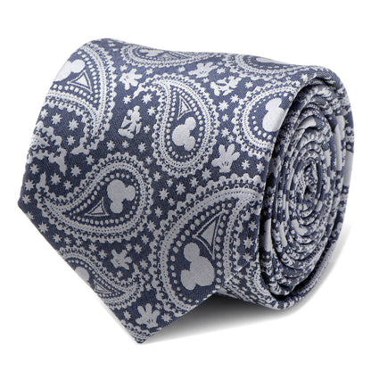 Disney Mickey Mouse Gray Paisley Mens Tie by Cufflinks.com