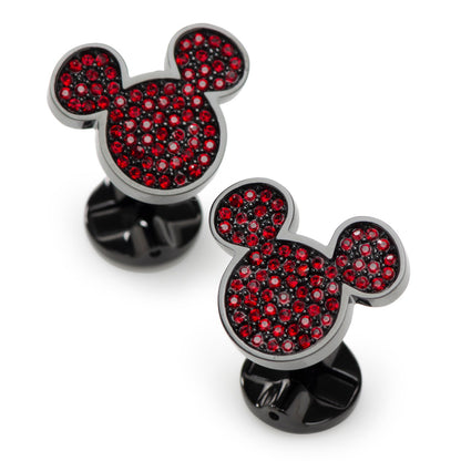 Disney Mickey Mouse Maroon Crystal Cufflinks by Cufflinks.com