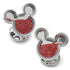 Disney Mickey Mouse Silhouette Red Caviar Bead Cufflinks by Cufflinks.com