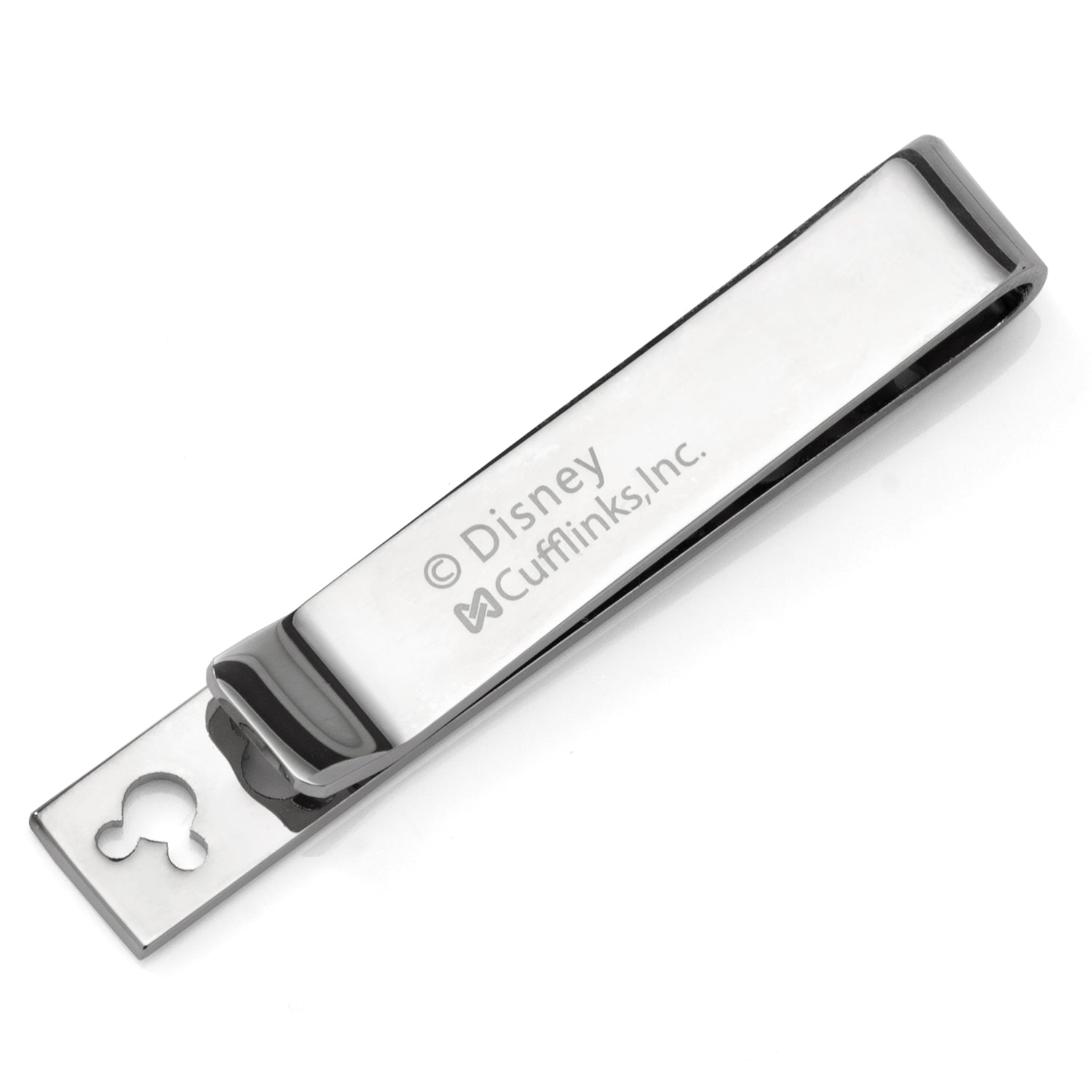 Disney Mickey Mouse Silhouette Cutout Silver Tie Bar by Cufflinks.com