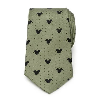 Disney Mickey Mouse Silhouette Dot Green Men&