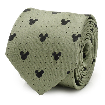 Disney Mickey Mouse Silhouette Dot Green Men&