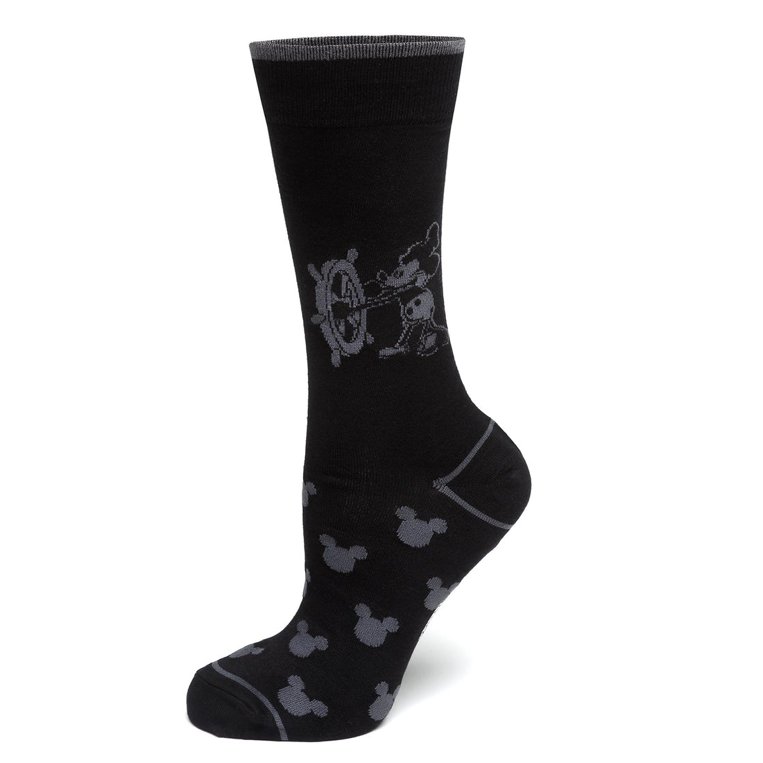 Disney Mickey Mouse Steamboat Willie Sock and Mickey Blue Lapel Pin Gift Set by Cufflinks.com