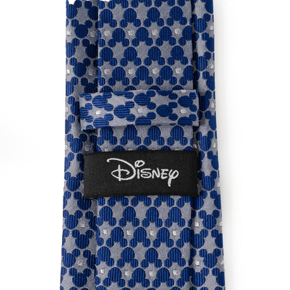 Disney Mickey Mouse Silhouette Pattern Dot Blue Tie by Cufflinks.com