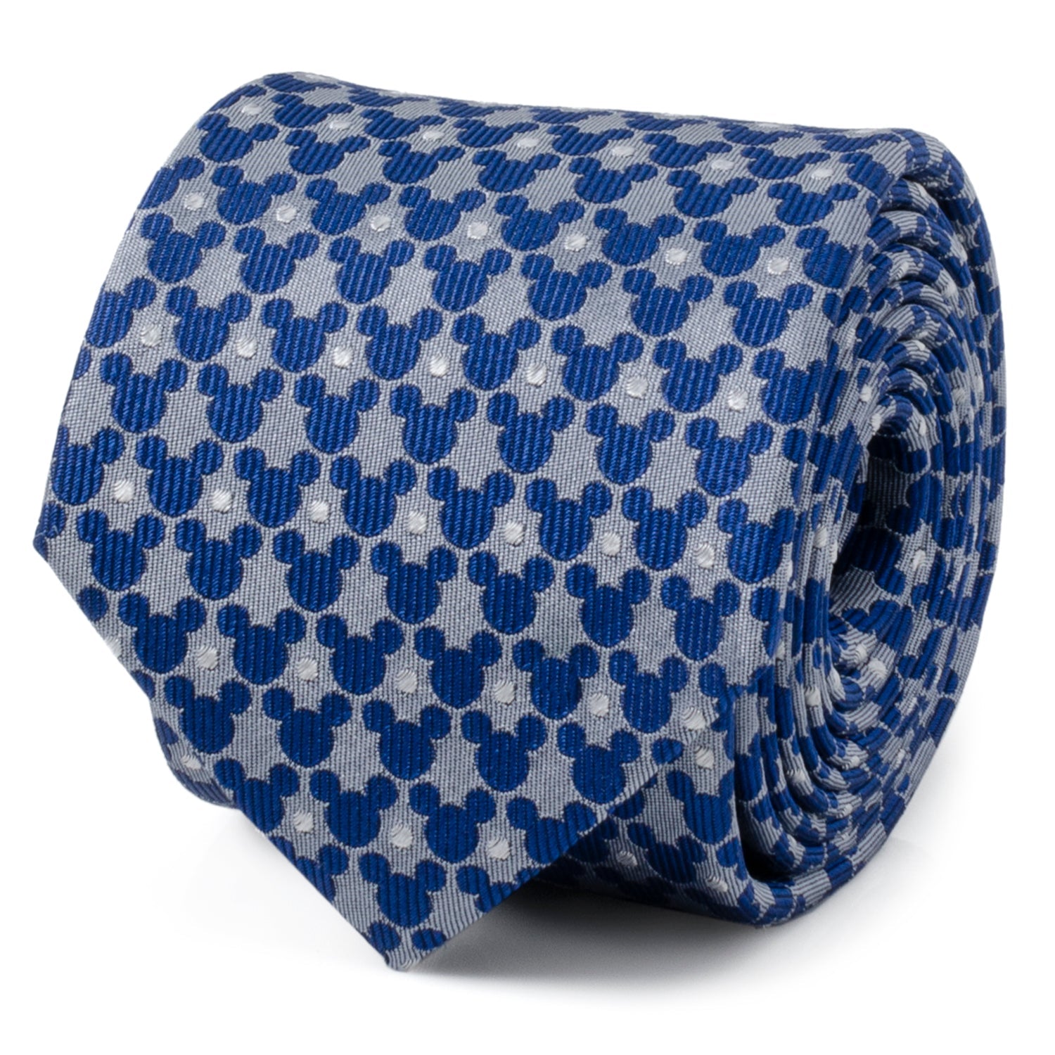 Disney Mickey Mouse Silhouette Pattern Dot Blue Tie by Cufflinks.com