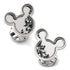 Disney Mickey Mouse Silhouette Floating B/W Crystal Stainless Steel Cufflinks by Cufflinks.com