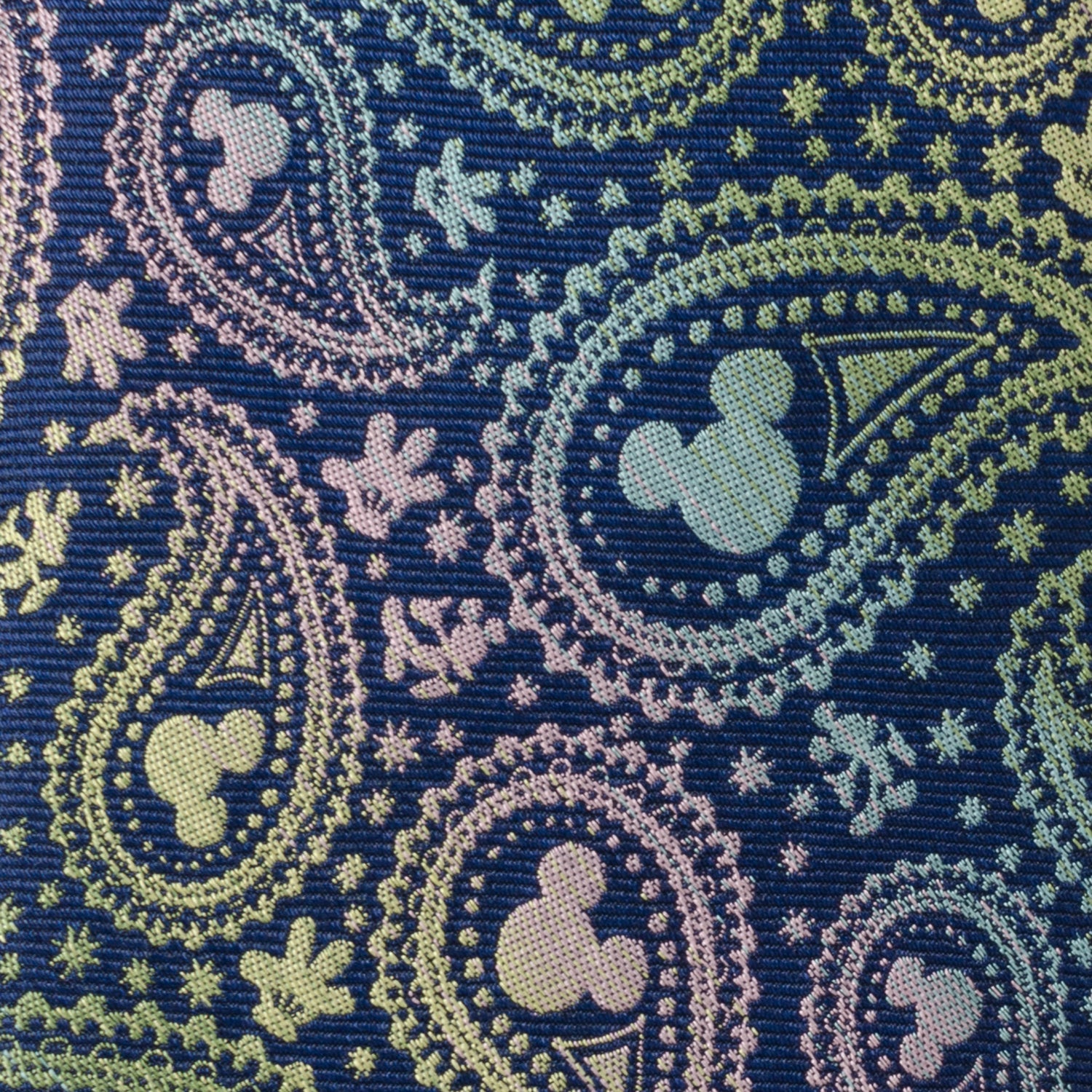 Disney Mickey Mouse Silhouette Iridescent Paisley Navy Tie by Cufflinks.com