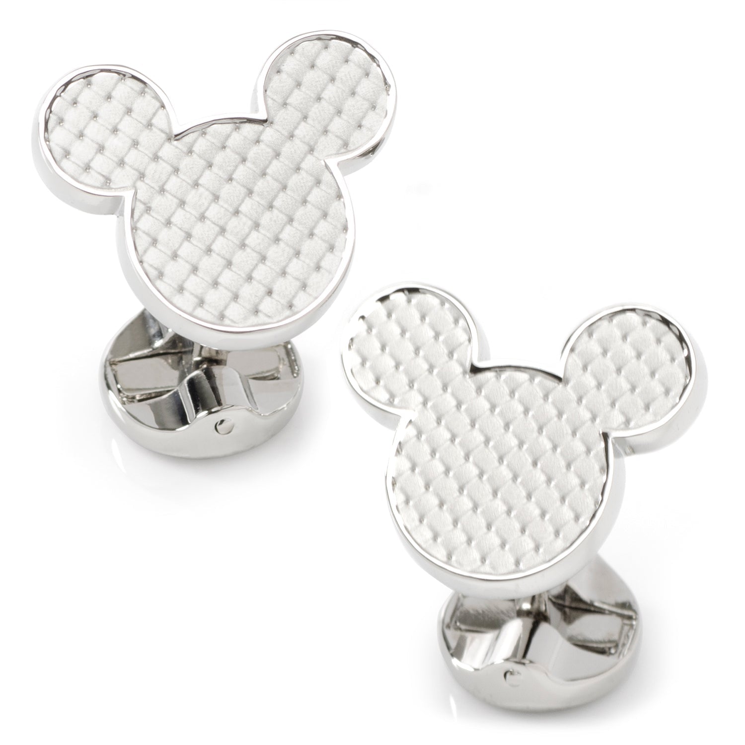 Disney Mickey Mouse Silhouette Basket Weave Cufflinks by Cufflinks.com