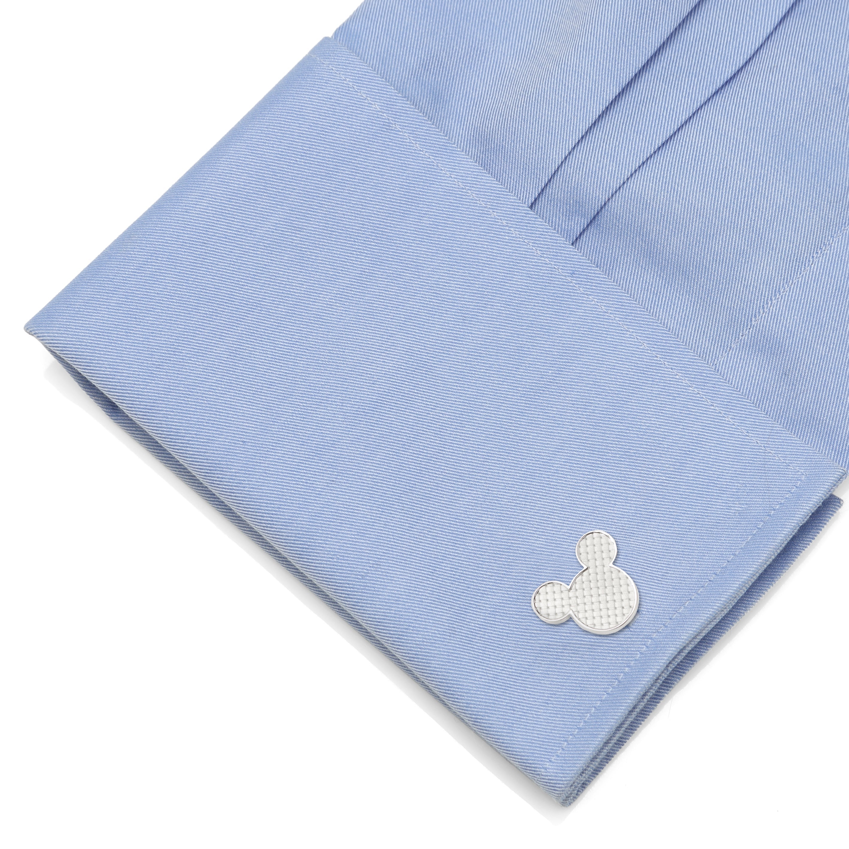 Disney Mickey Mouse Silhouette Basket Weave Cufflinks by Cufflinks.com