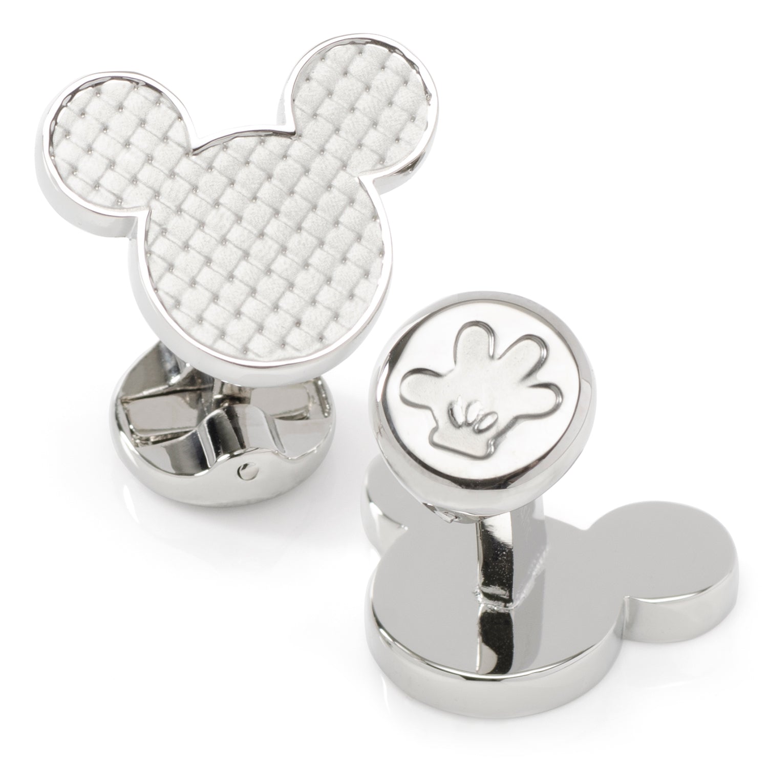 Disney Mickey Mouse Silhouette Basket Weave Cufflinks by Cufflinks.com