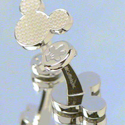 Disney Mickey Mouse Silhouette Basket Weave Cufflinks by Cufflinks.com