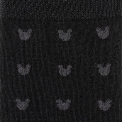 Disney Mickey Mouse Silhouette Motif Black Sock and Mickey Blue Lapel Pin Gift Set by Cufflinks.com