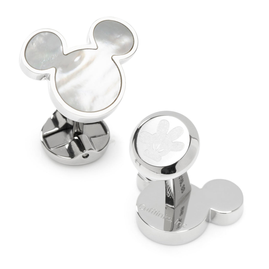 Disney Mickey Mouse Mother of Pearl Cufflinks and Tie Clip Gift Set