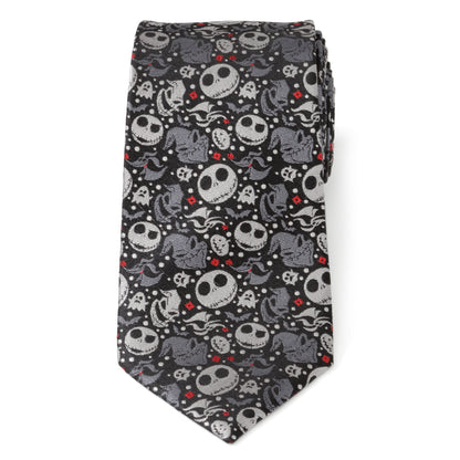 Disney The Nightmare Before Christmas Black Gray Pattern Men&