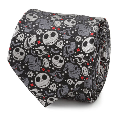 Disney The Nightmare Before Christmas Black Gray Pattern Men&