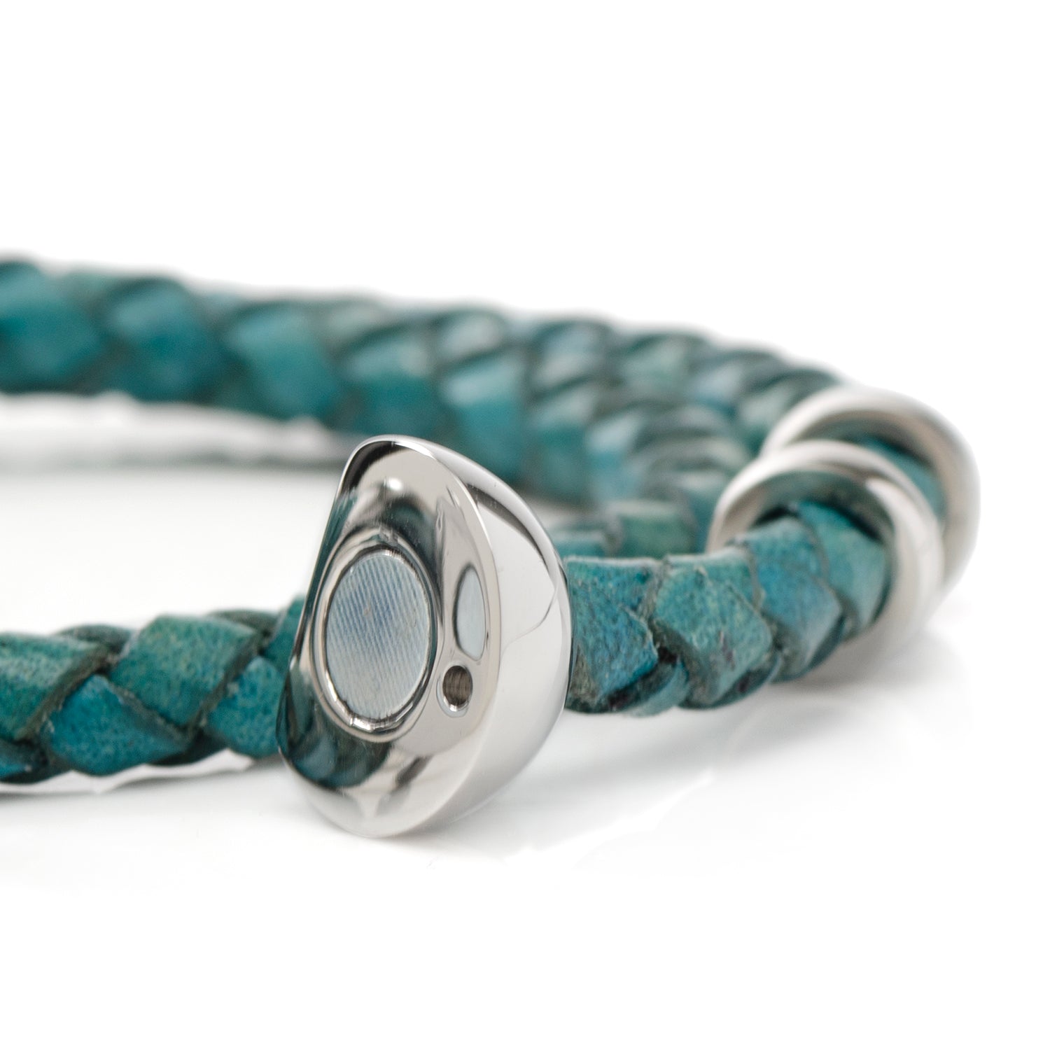 Disney Mickey Mouse Silhouette Teal Leather Wrap Bracelet by Cufflinks.com