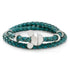 Disney Mickey Mouse Silhouette Teal Leather Wrap Bracelet by Cufflinks.com