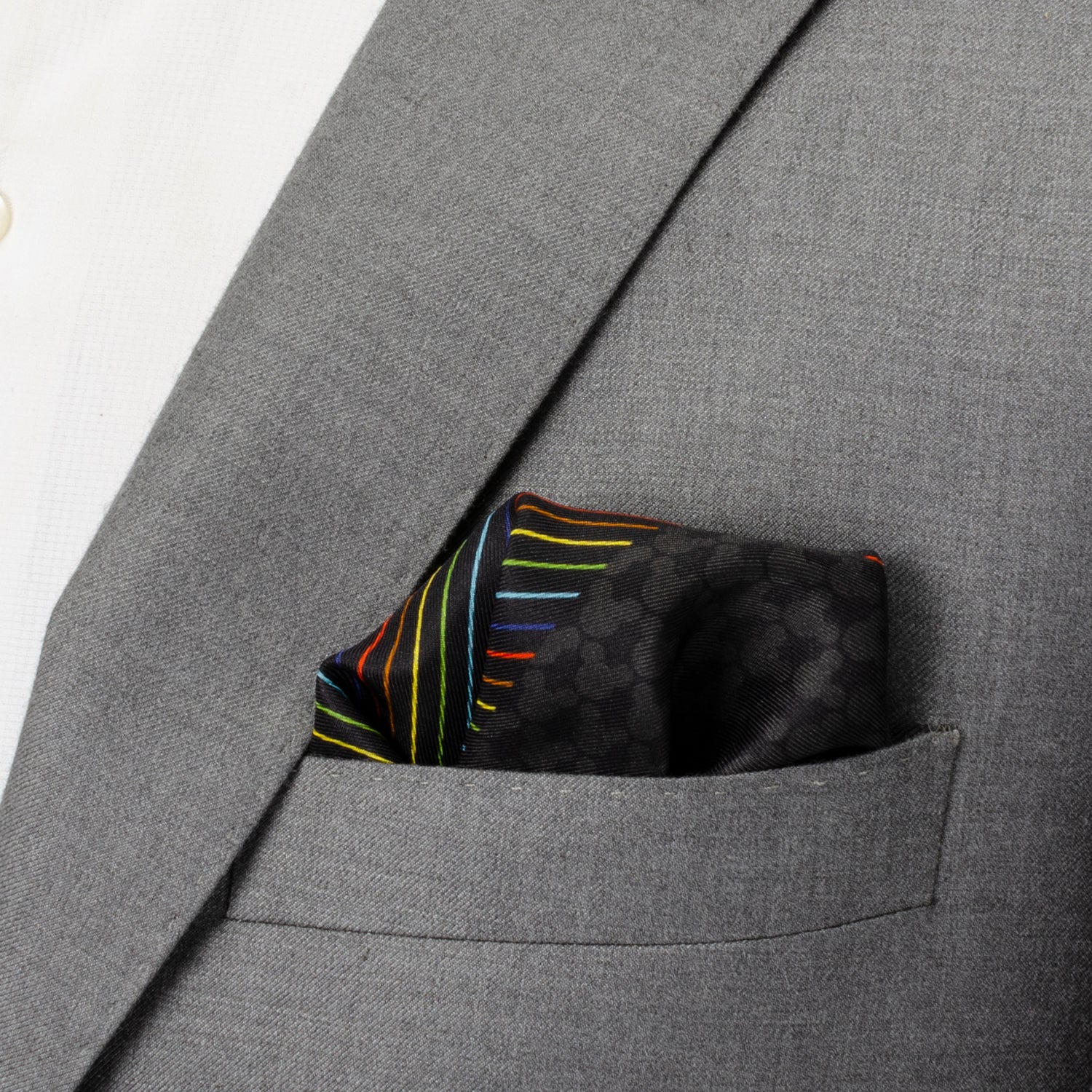 Disney Mickey Mouse Silhouette Rainbow Pocket Square by Cufflinks.com