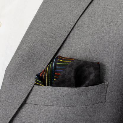 Disney Mickey Mouse Silhouette Rainbow Pocket Square by Cufflinks.com