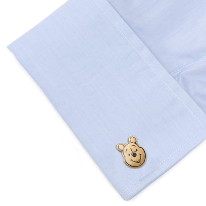 Disney Winnie the Pooh Face Gold Cufflinks by Cufflinks.com