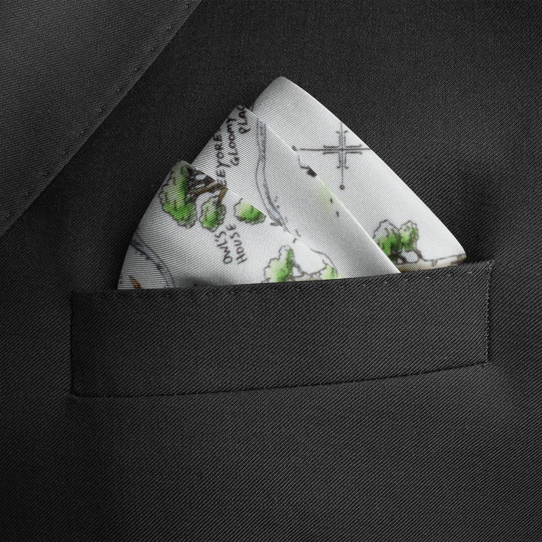Disney Winnie the Pooh Map Pocket Square 
