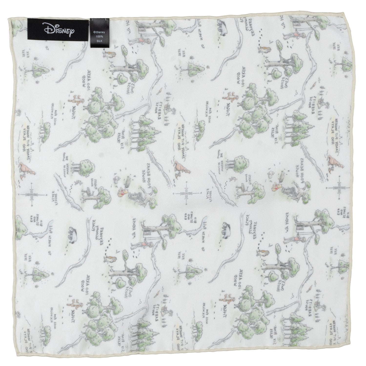 Disney Winnie the Pooh Map Pocket Square by Cufflinks.com