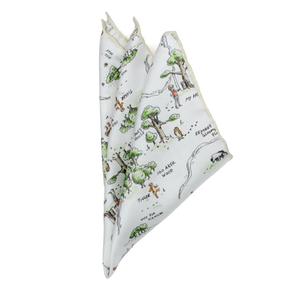 Disney Winnie the Pooh Map Pocket Square by Cufflinks.com