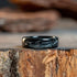 Black Galactic Meteorite Tungsten Carbide Ring - 6mm - DestGlow