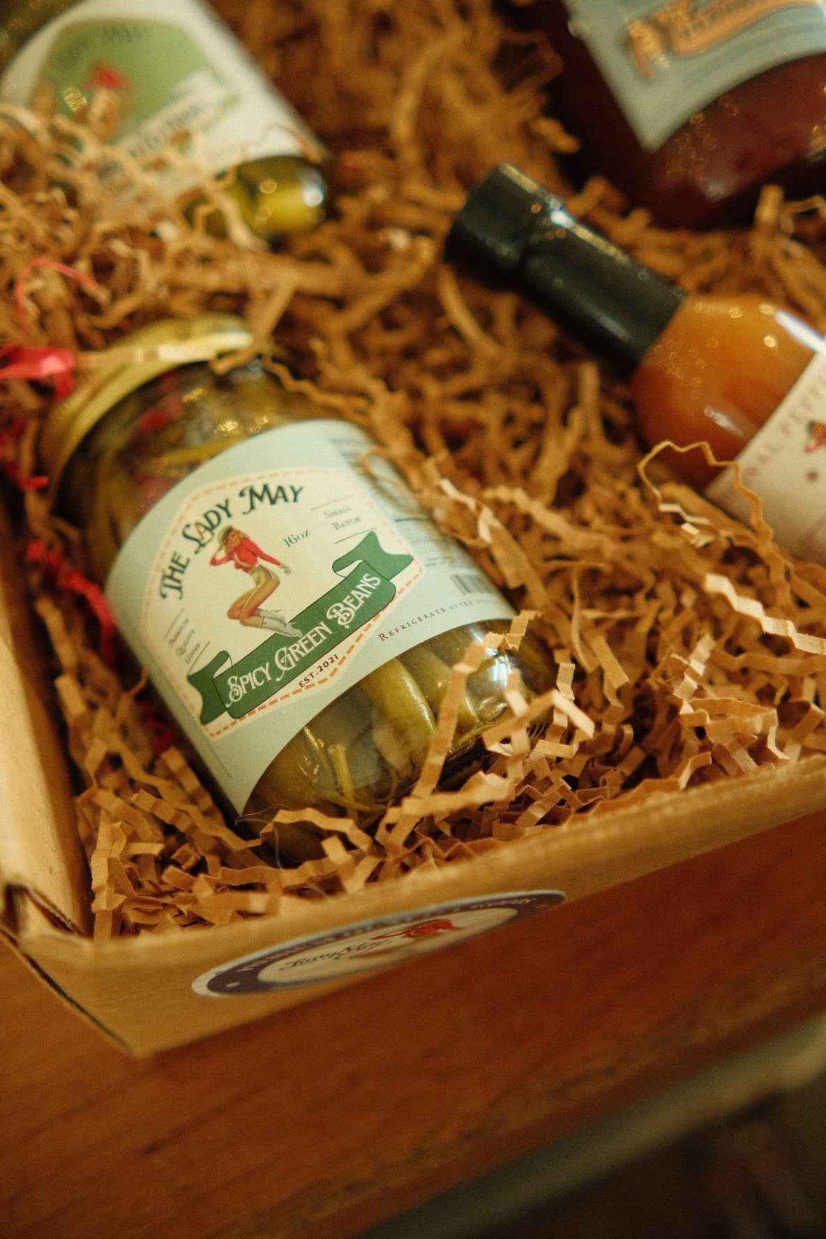 Deluxe Bloody Mary Gift Box - Complete Bar Set with Mix, Hot Sauce &amp; Pickled Veggies | Lady May